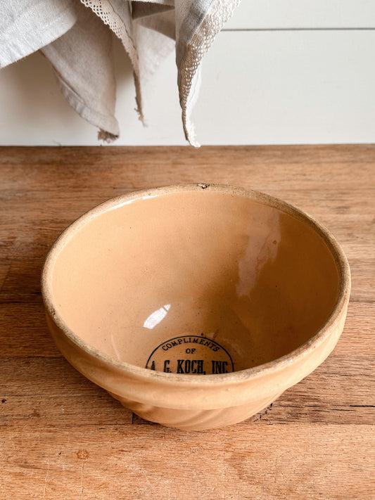 Vintage Advertising Stoneware Bowl