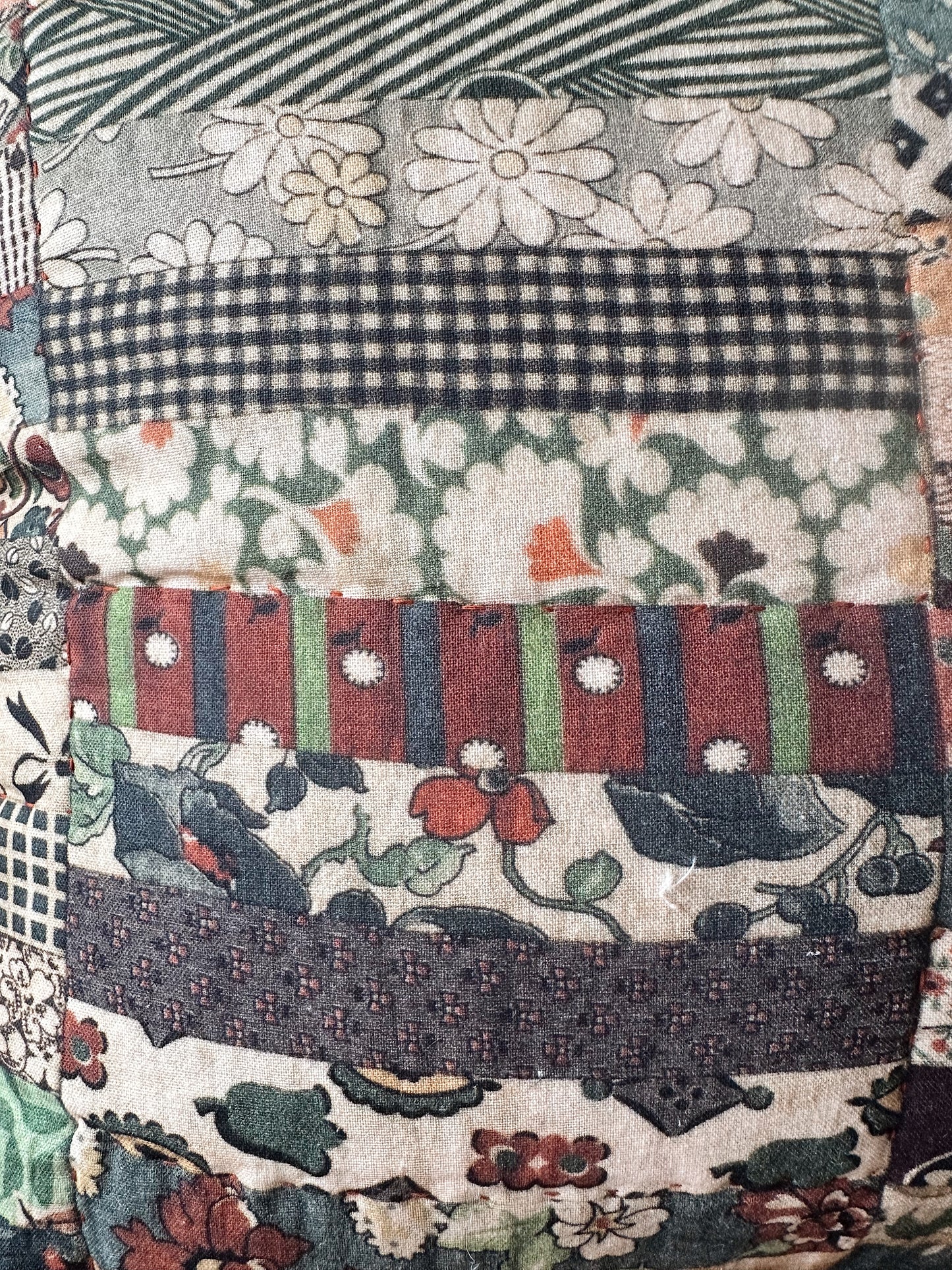 Homespun Patchwork Pillow Cover