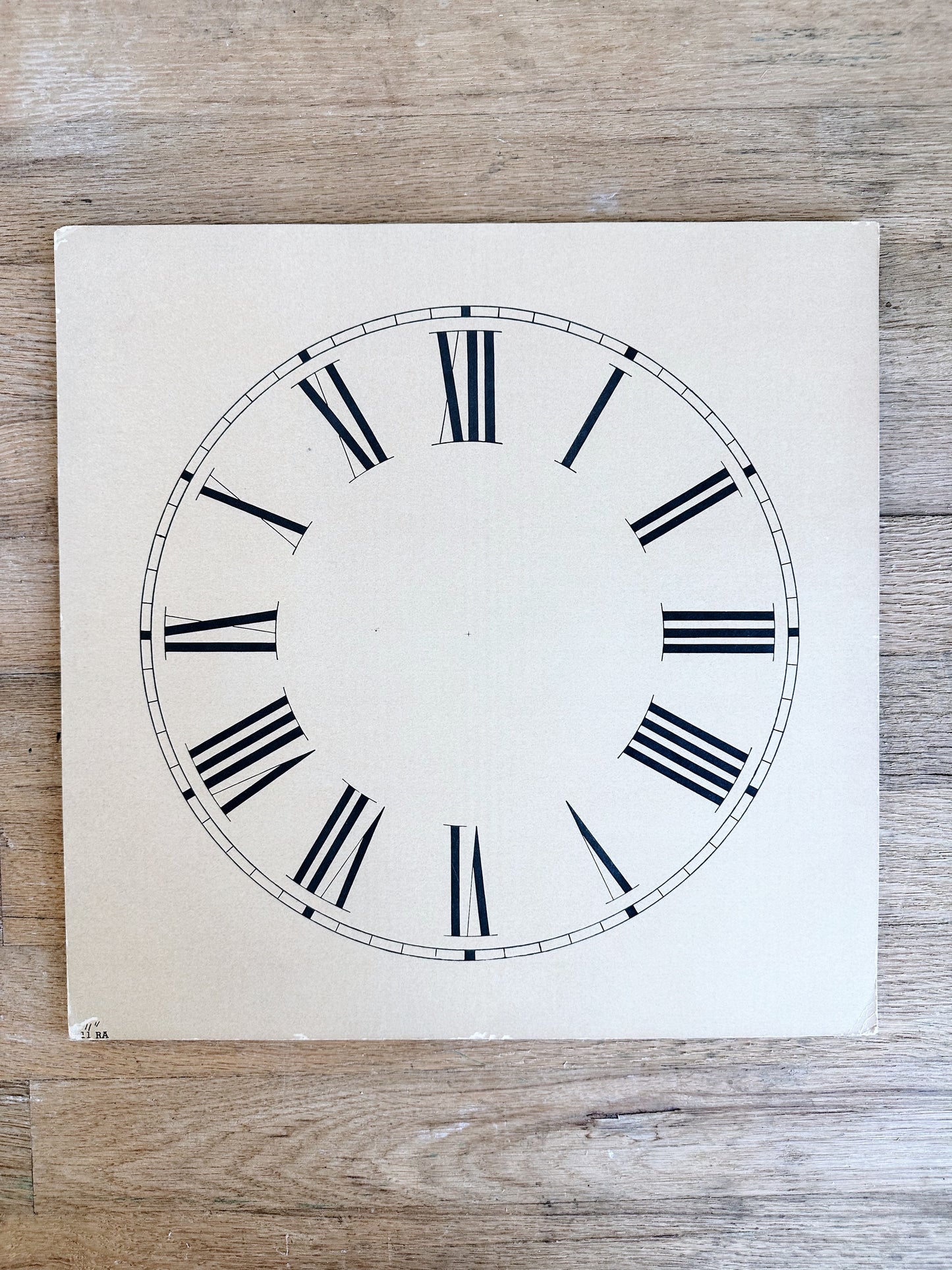 Collection of 5 Vintage Paper Clock Faces