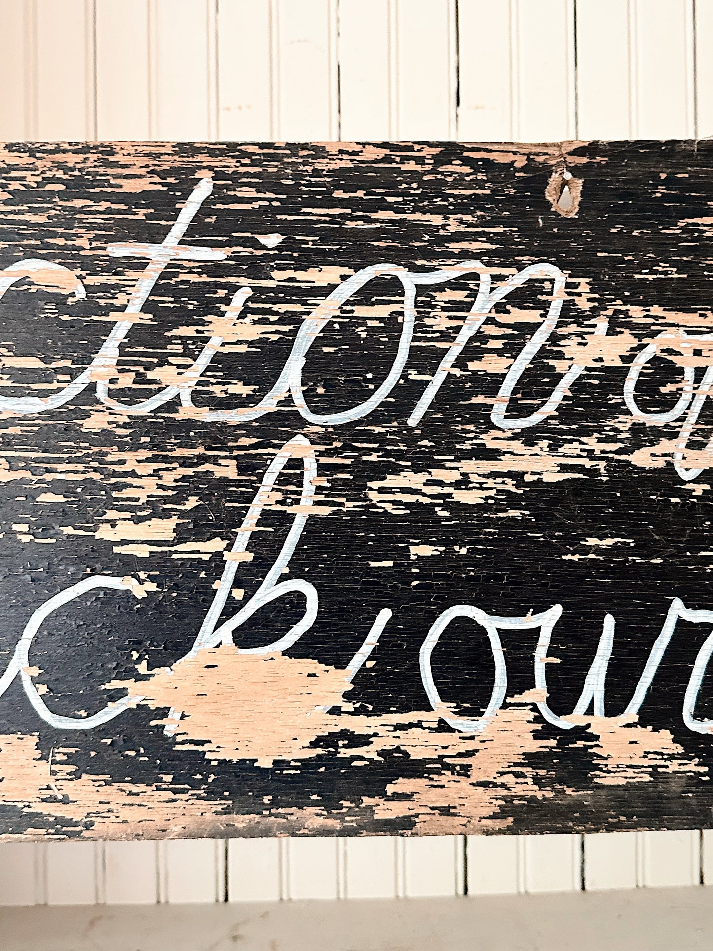Found Two Sided Chippy Plant Sign