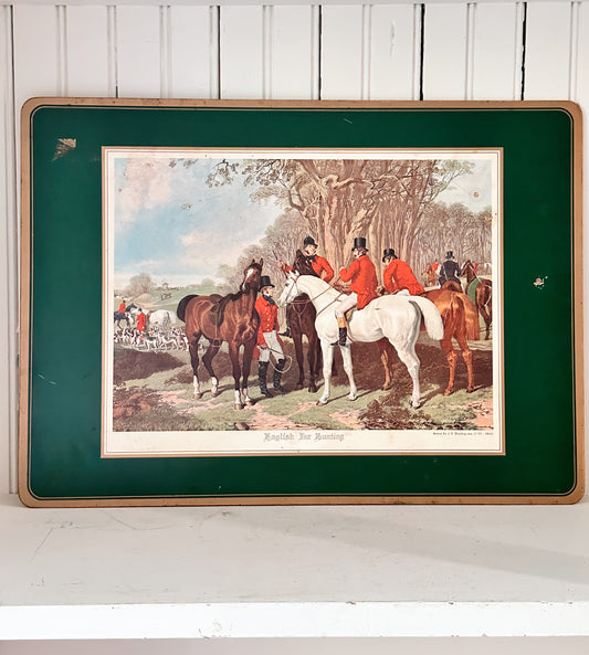 Vintage English Fox Hunt Trivet