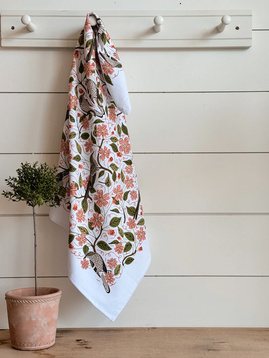 Apple Blossom Oversize Tea Towel