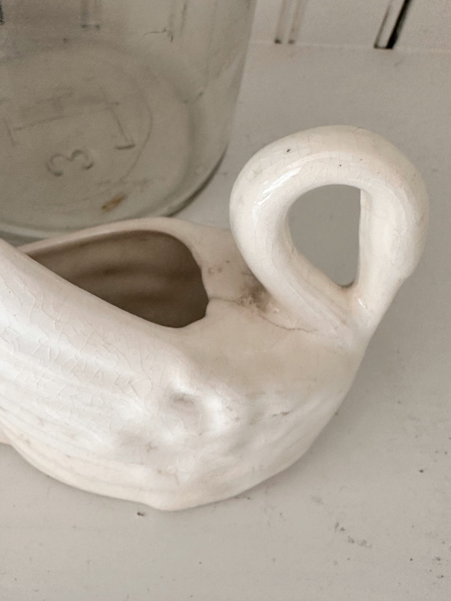 Vintage Swan Planter