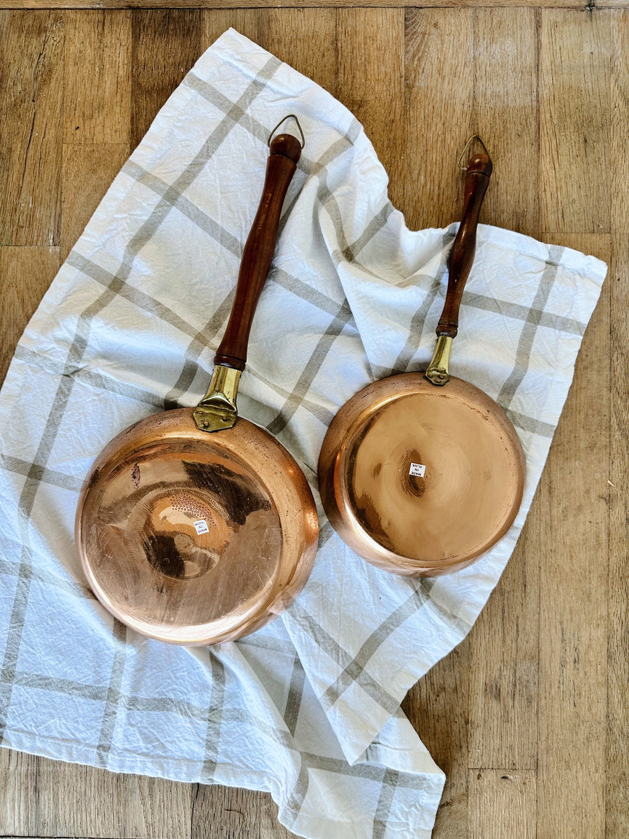 Set of Two Vintage Copper Frying Pans – Havenberry Vintage