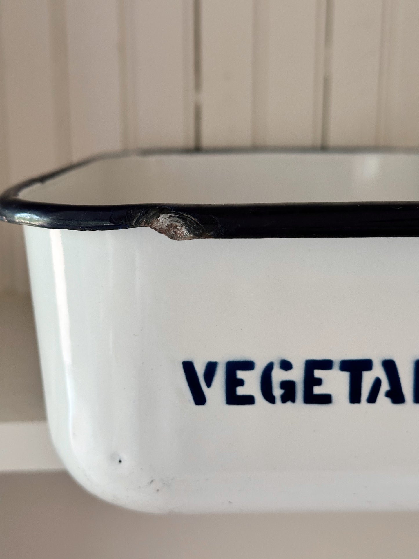 Vintage Enamelware Vegetable Bin