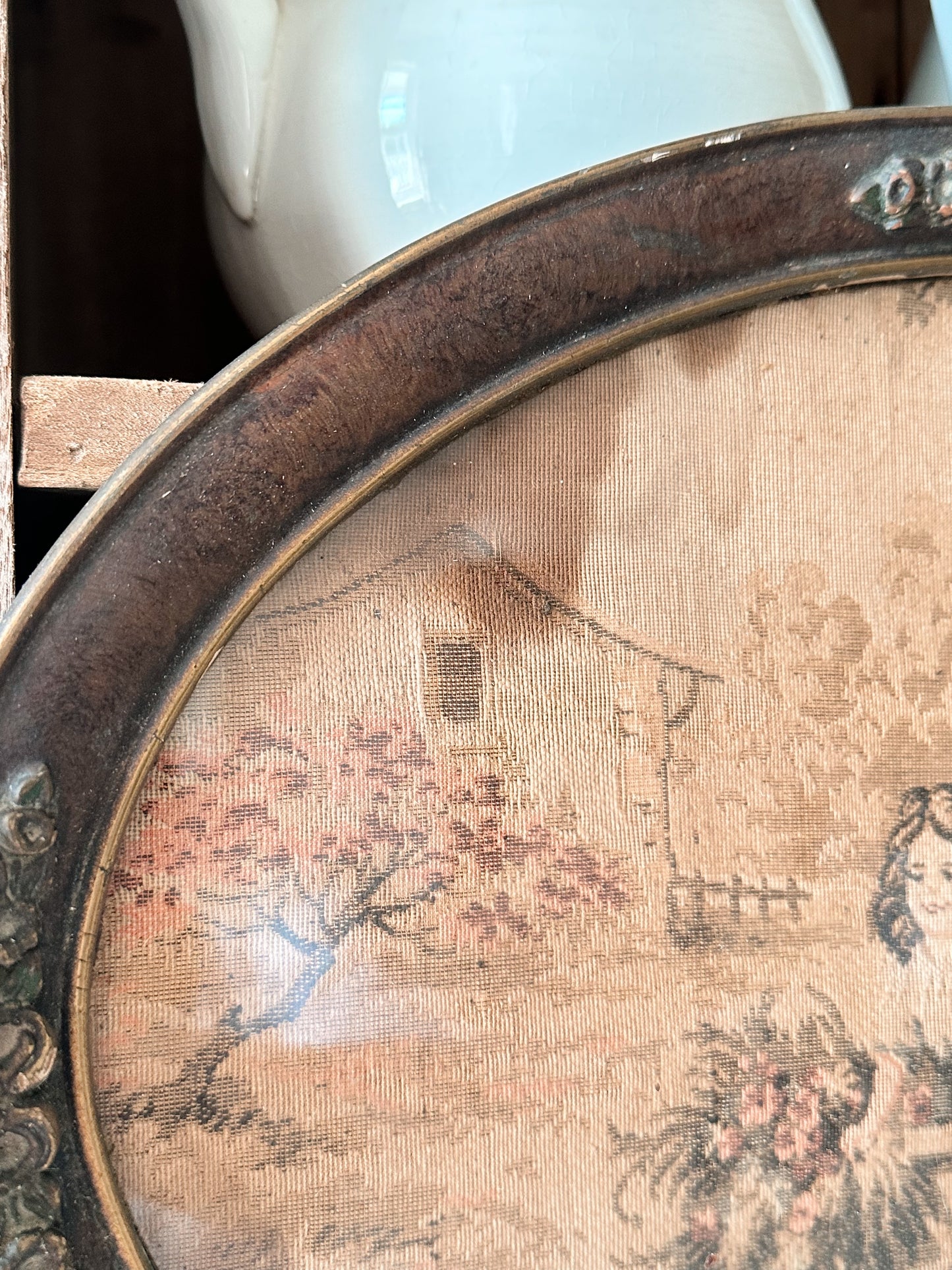 Unique Vintage Tapestry Tray