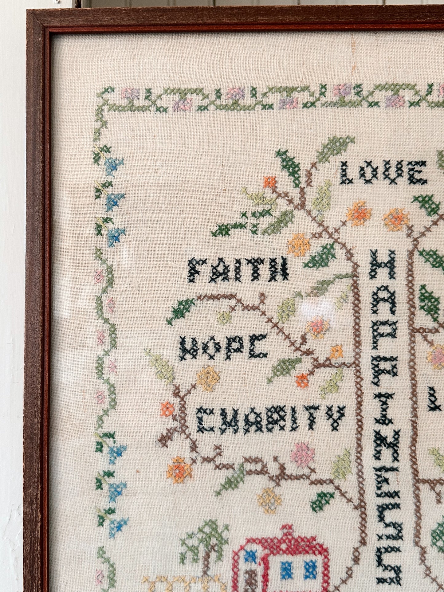 Vintage Framed Sampler