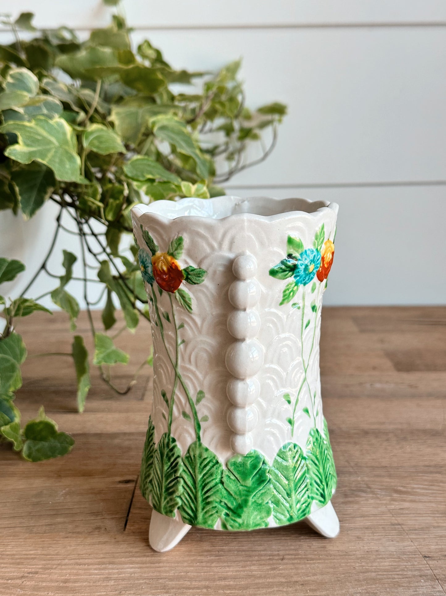 Vintage Spring Footed Vase (Japan)