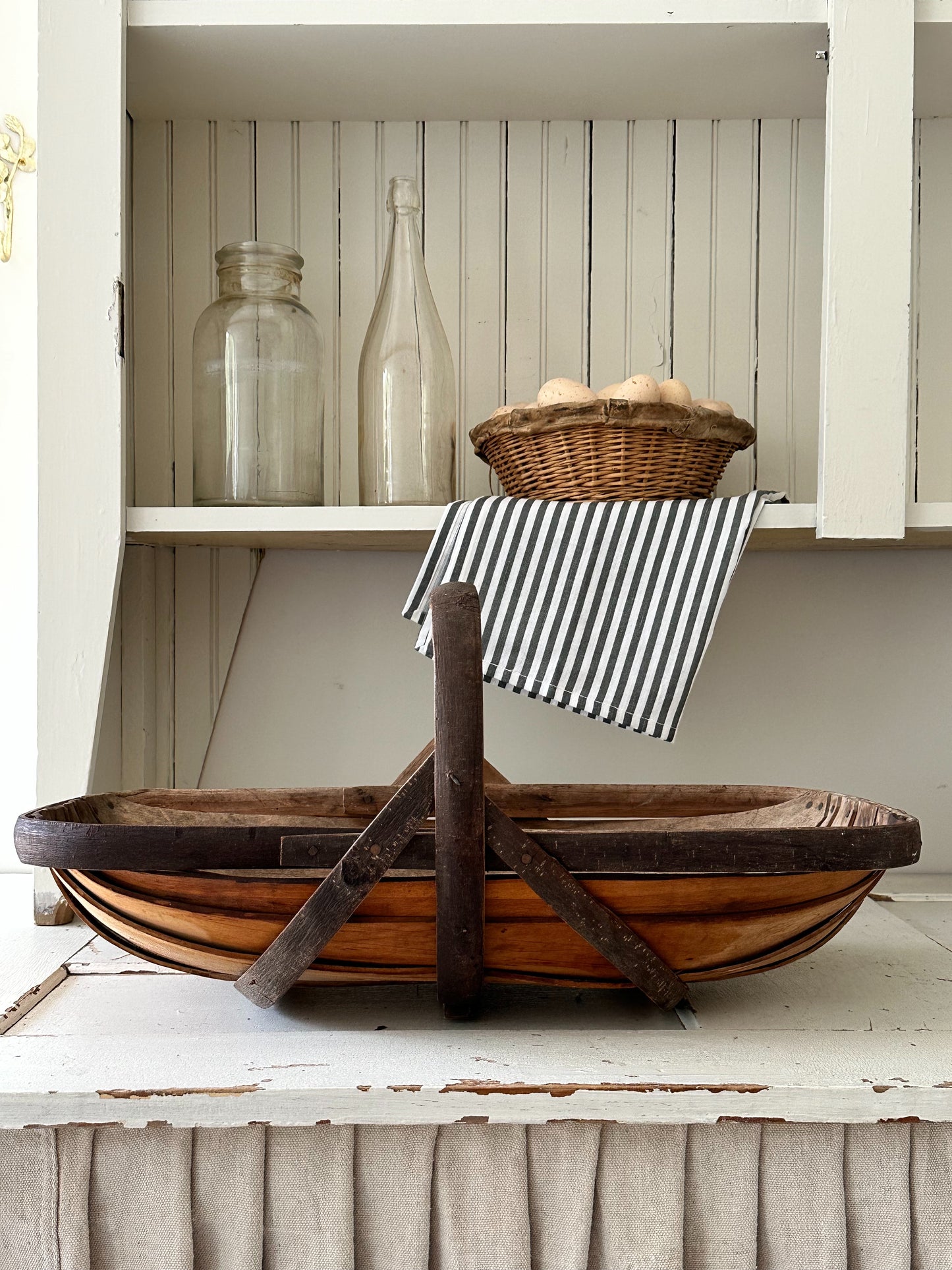 Vintage Sussex Wood Garden Trug