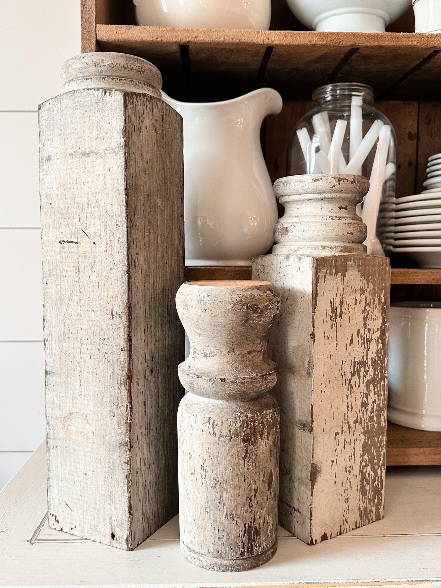 Set of Three Large Porch Post Candle Holders