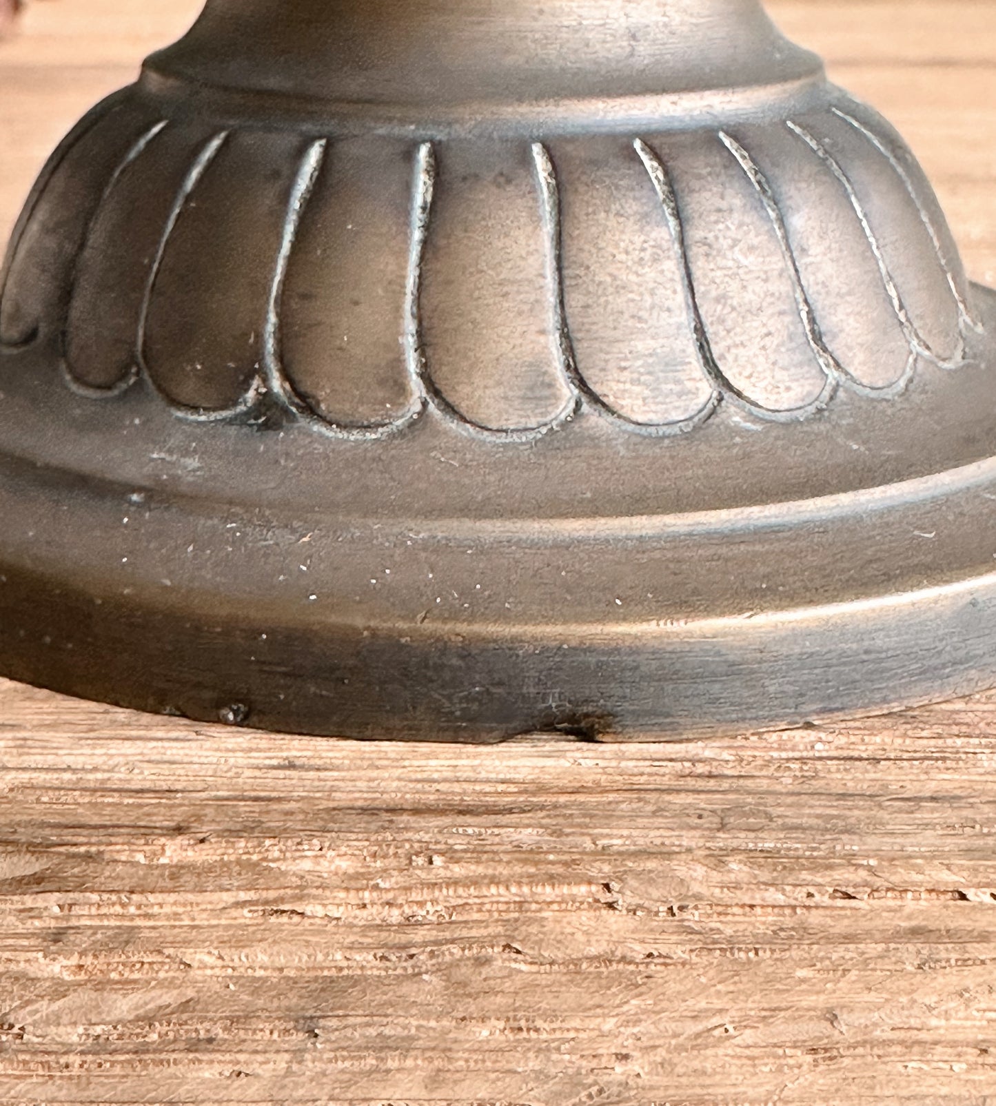 Vintage Fluted Brass Vase