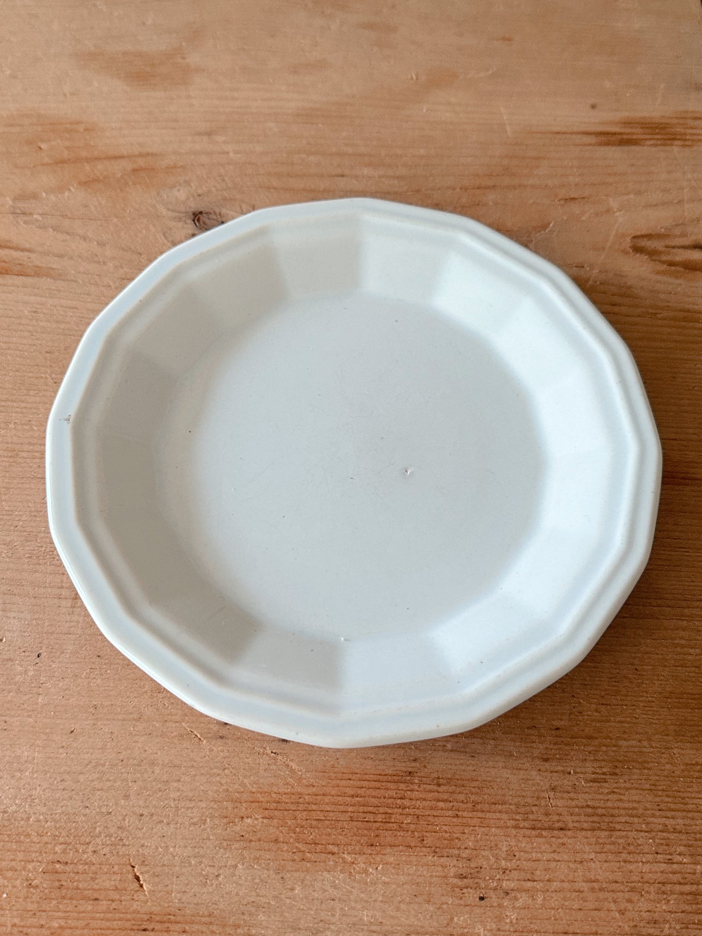 Stack of Five Ironstone Dessert Plates