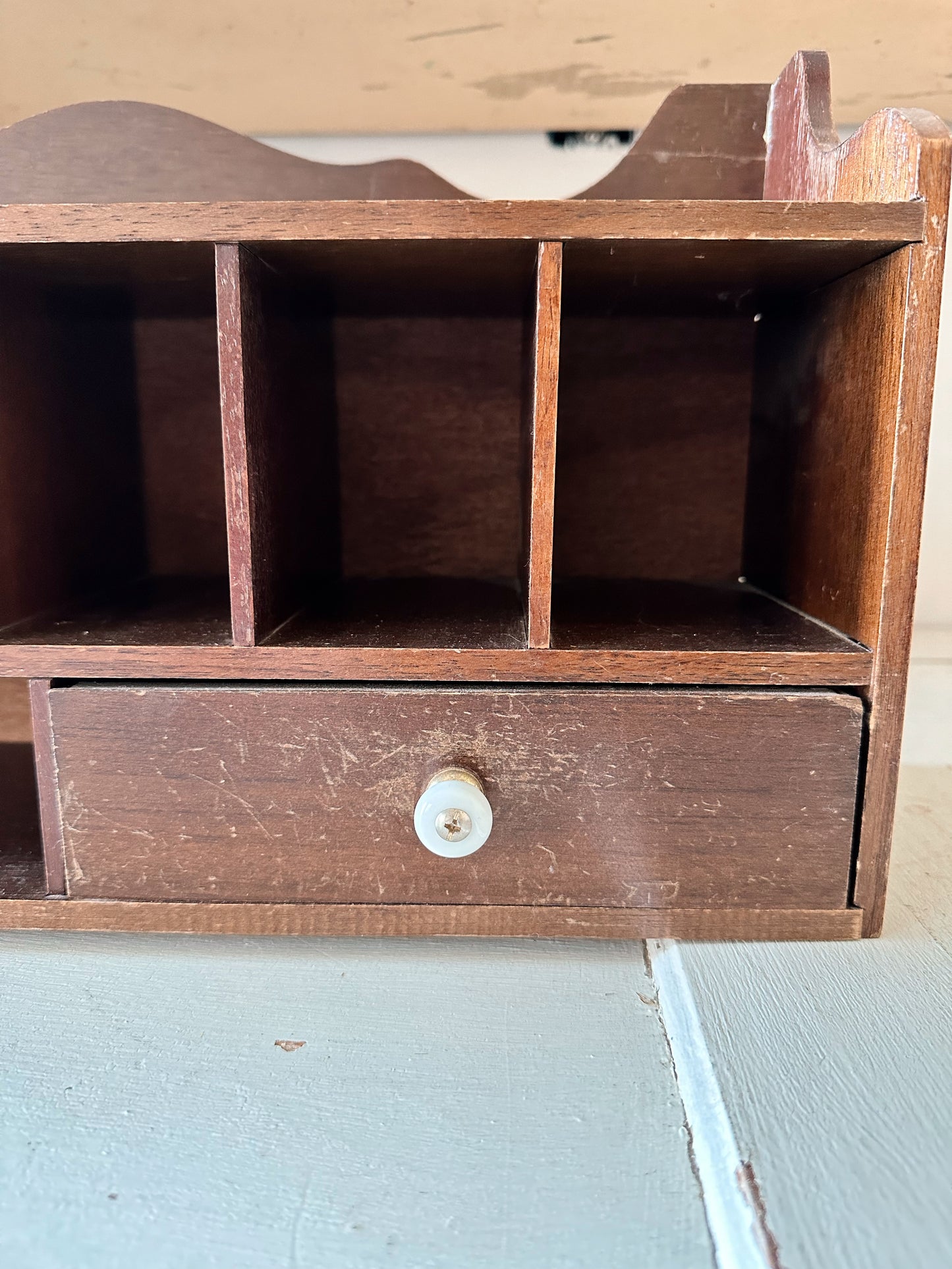 Vintage Desktop or Wall Organizer