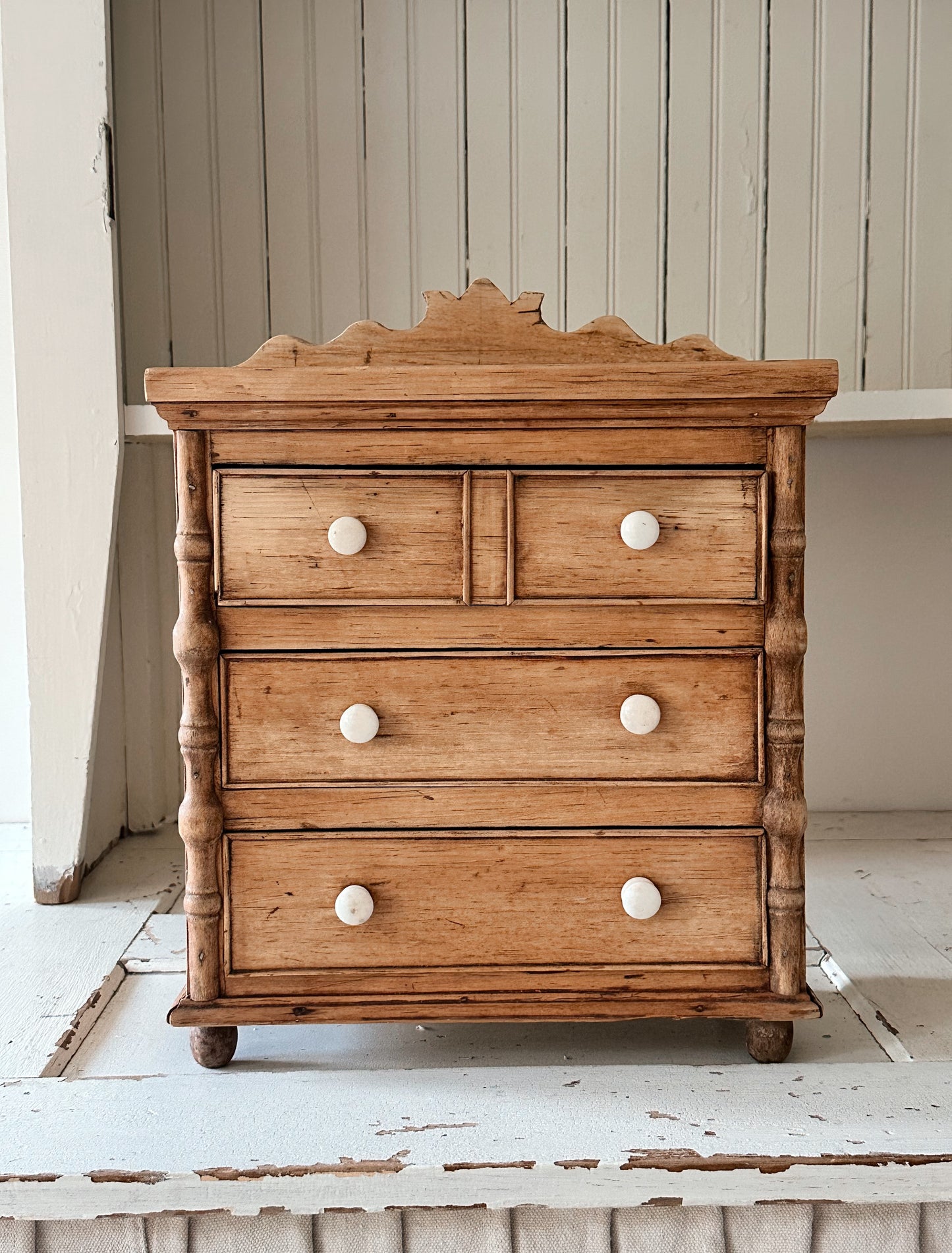 Antique Tabletop Size Pine Dresser