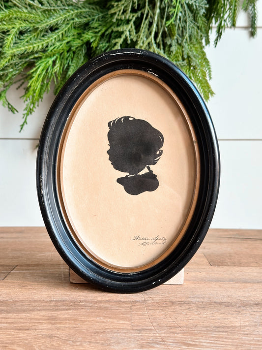 Vintage Hand Cut & Signed Silhouette