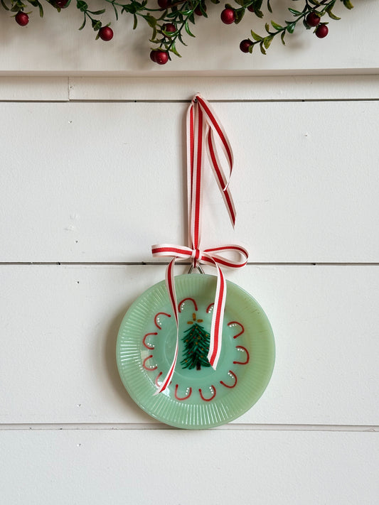 Hand Painted Vintage Jadeite