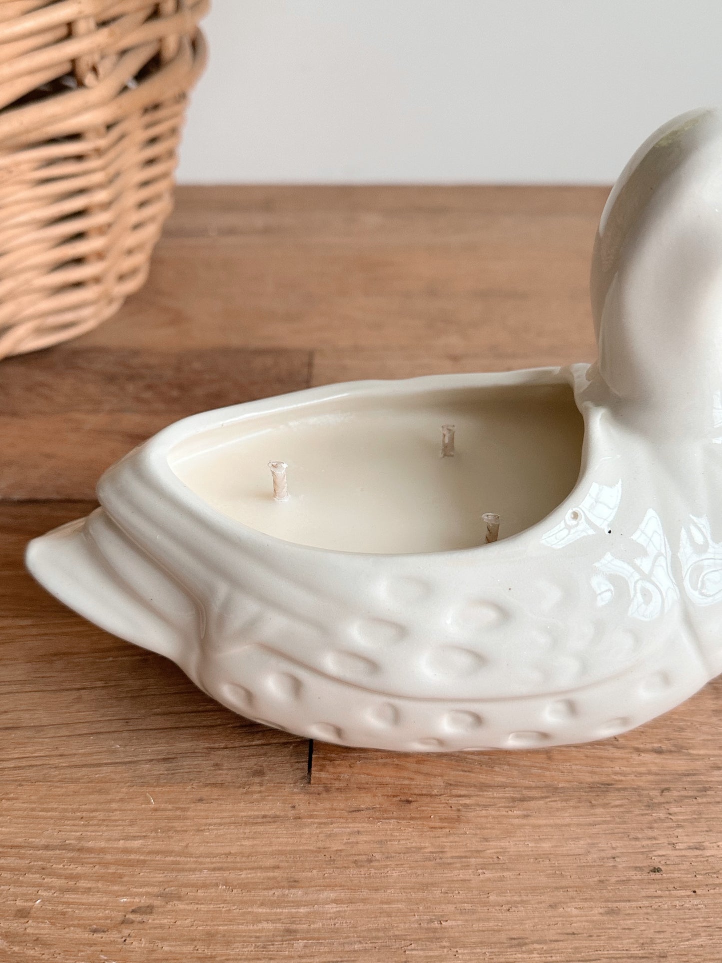 Hand Poured Fresh Pear in a Vintage Duck Planter