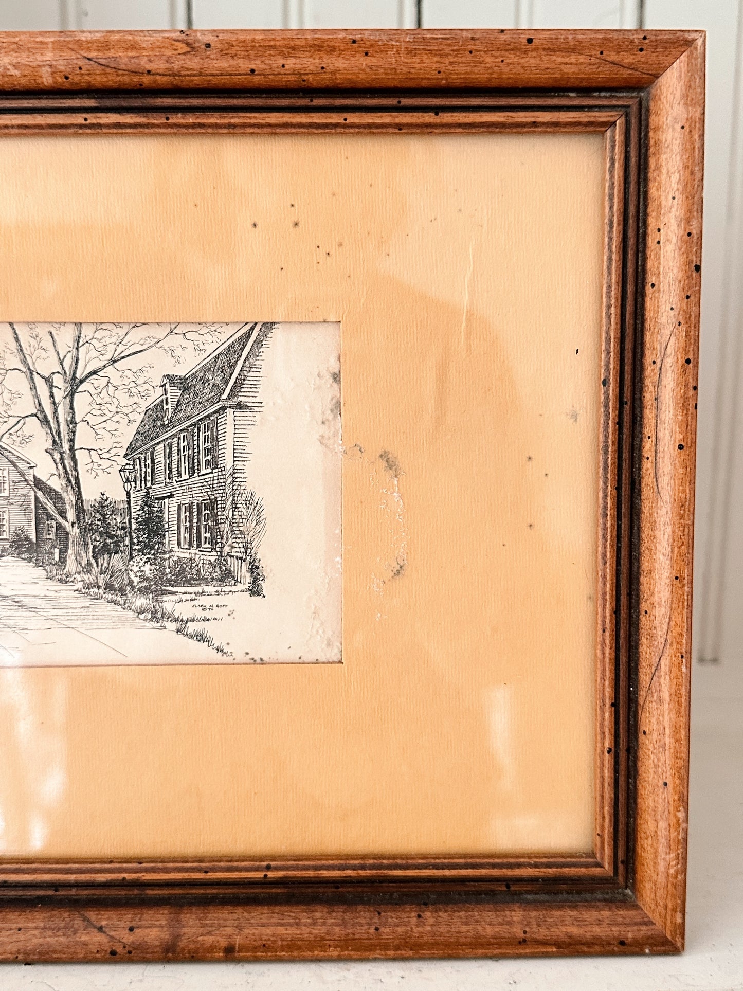 Vintage Pencil Sketch - Marblehead, Massachusetts