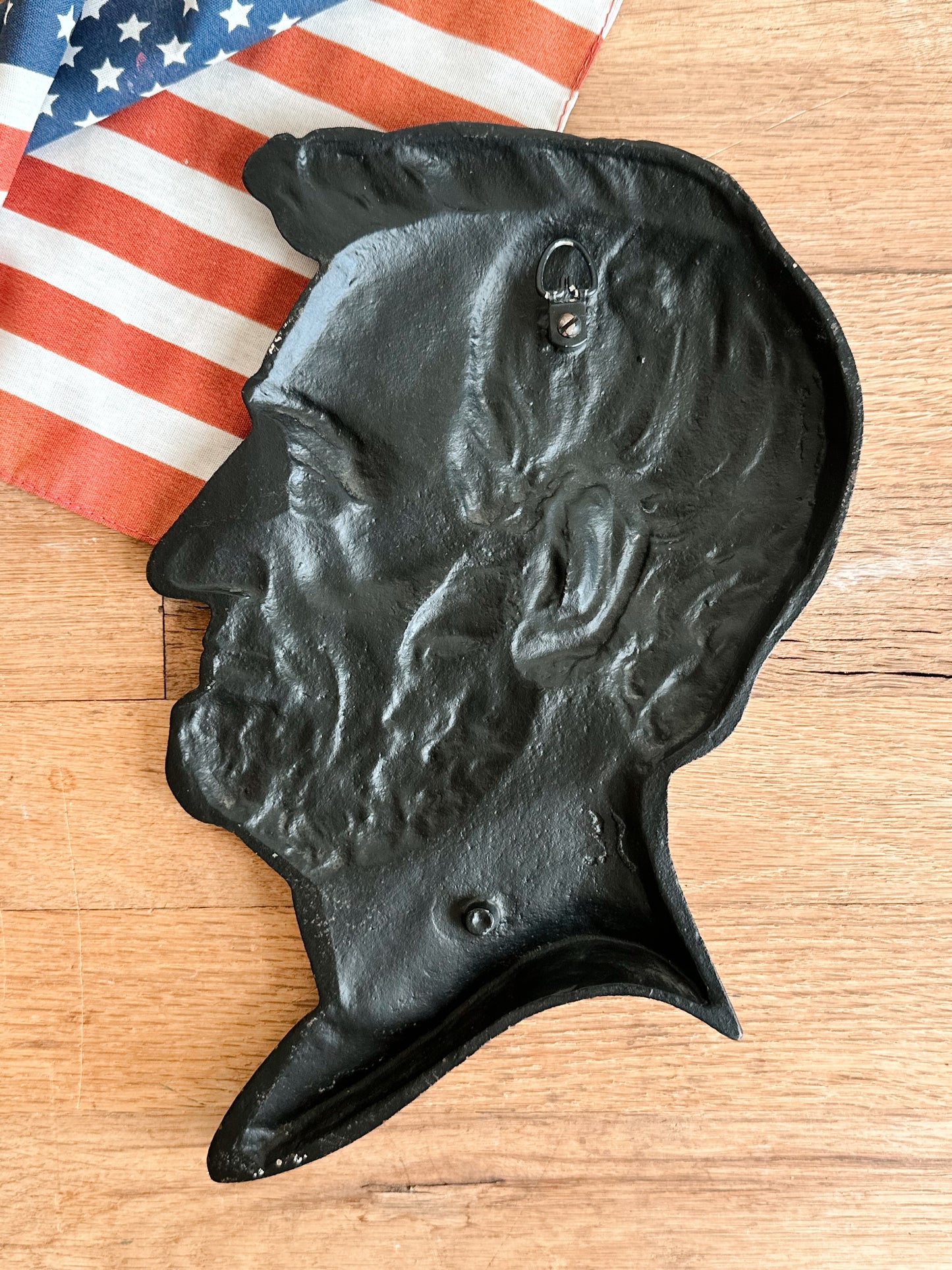 Vintage Abraham Lincoln Iron Relief Profile