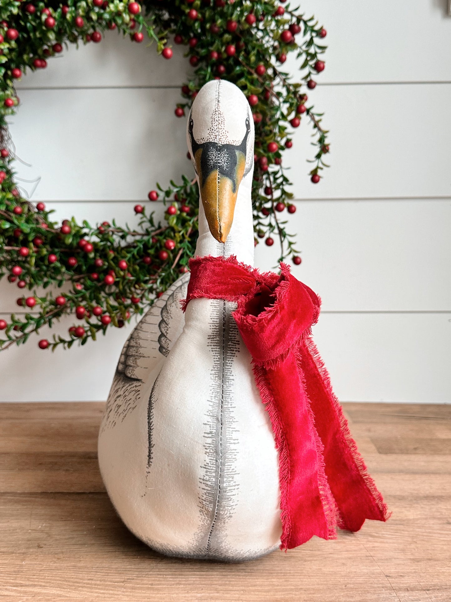 Vintage Handmade Stuffed Swan
