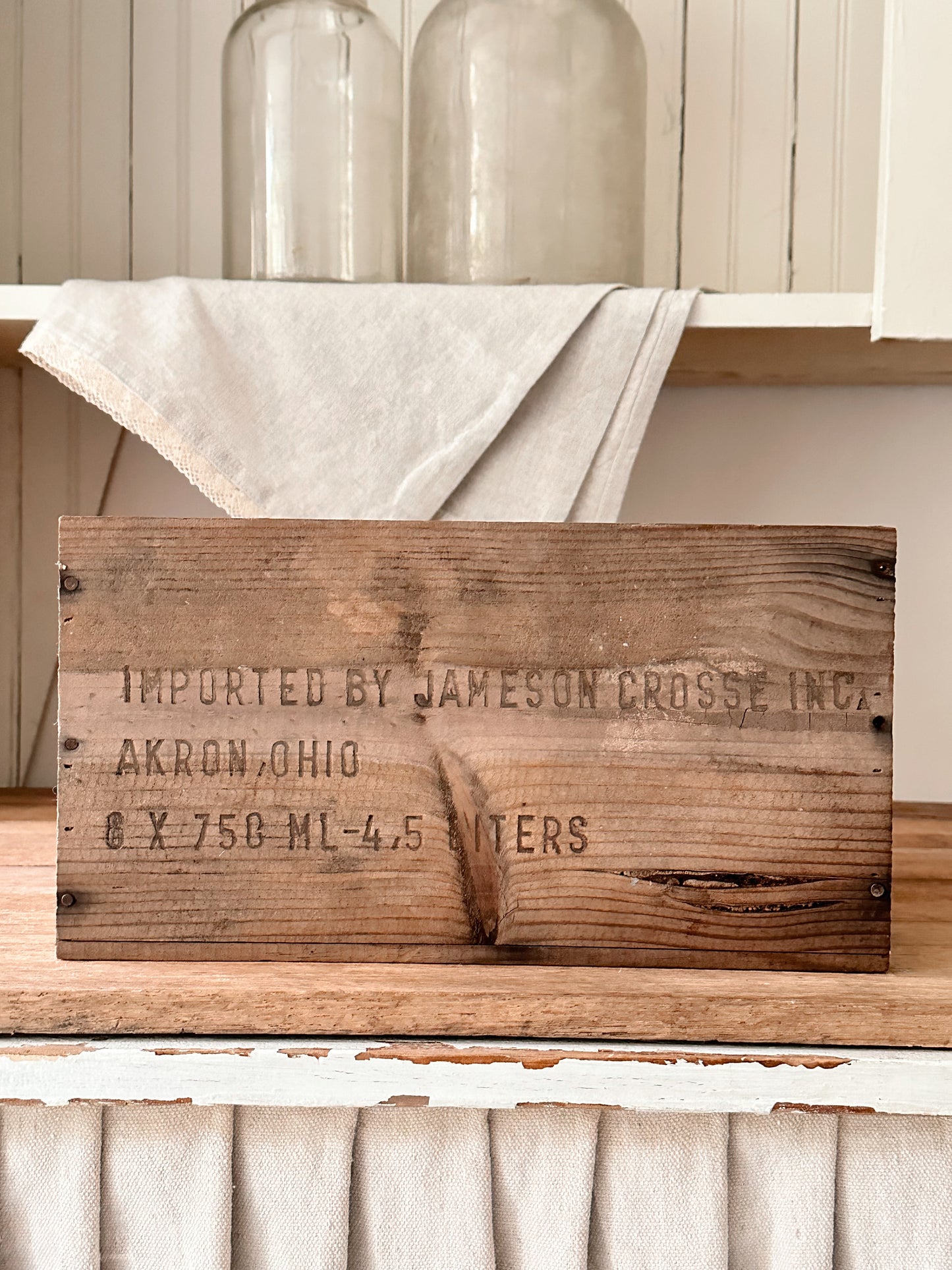 Vintage Wood Bordeaux Crate