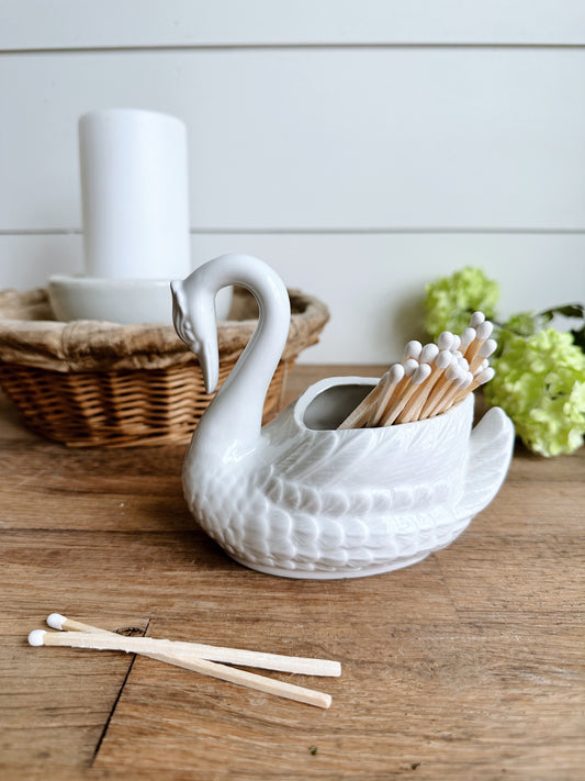 Vintage Swan Matchstick Holder