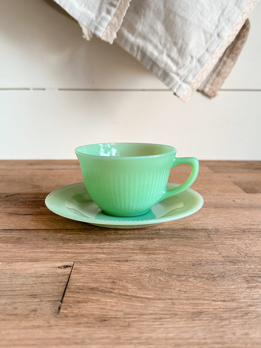 Vintage Jadeite Cup & Saucer