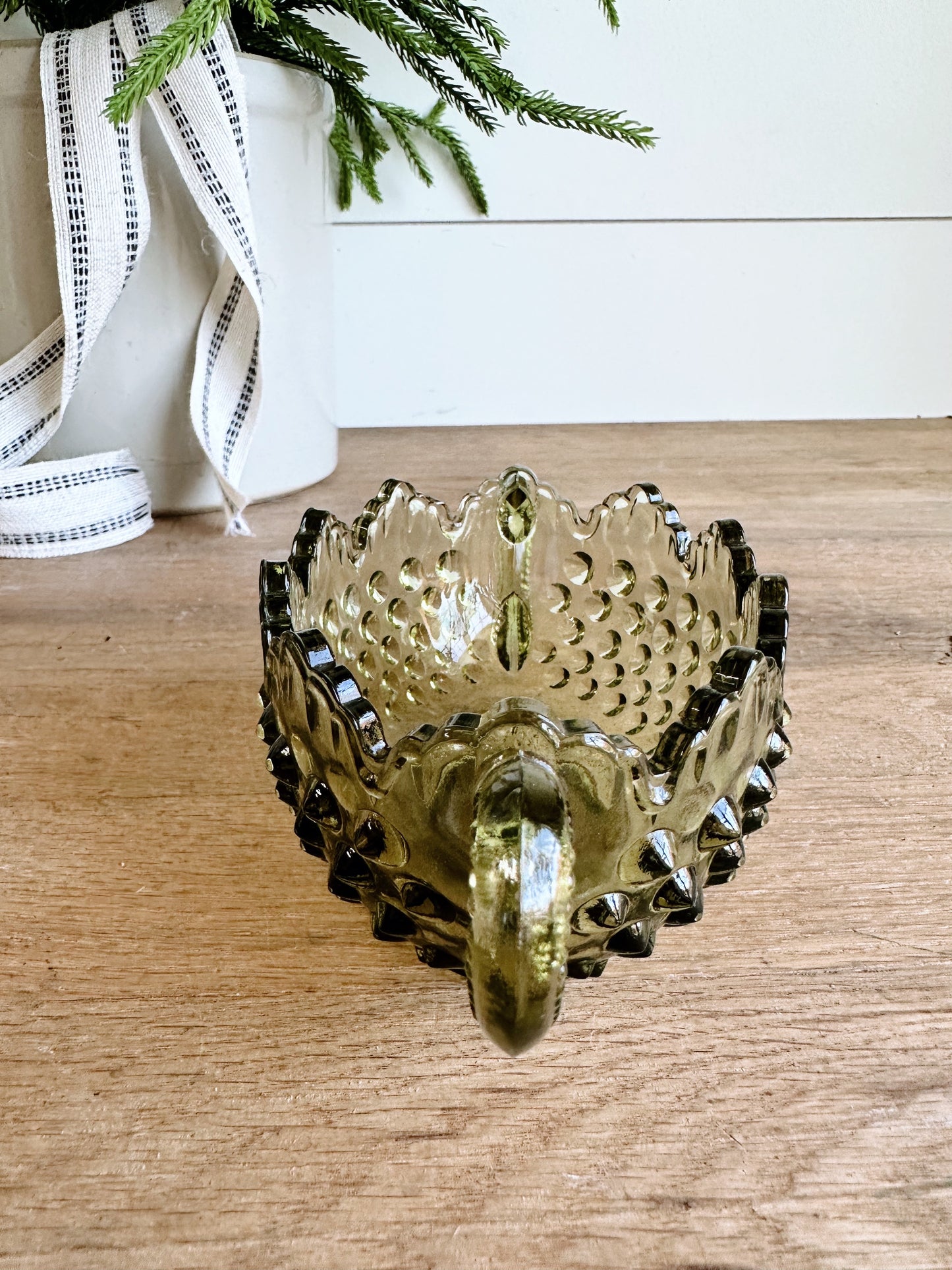 You Choose the Scent - Green Hobnail Vintage Vessel Candle