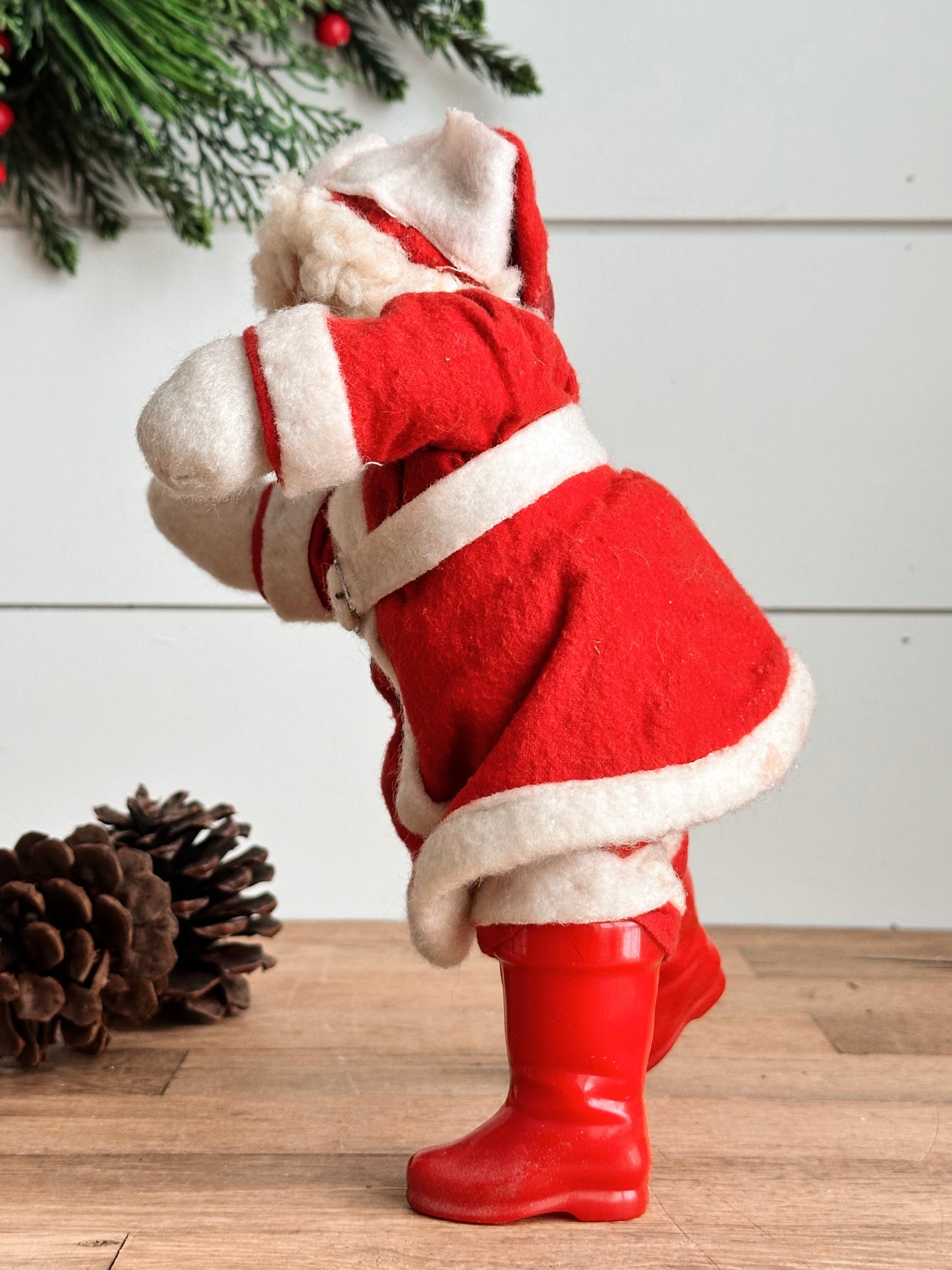 Vintage Leaning Santa