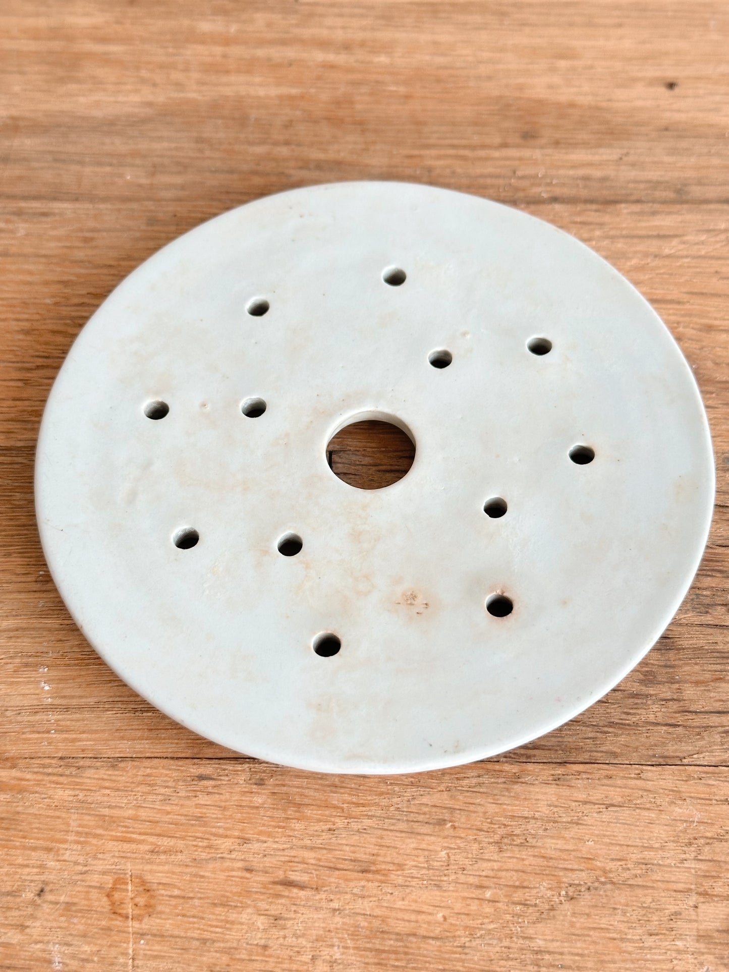 Antique Ironstone Drain Plate & Cloche