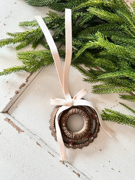 Vintage Salvaged Wreath Ornament