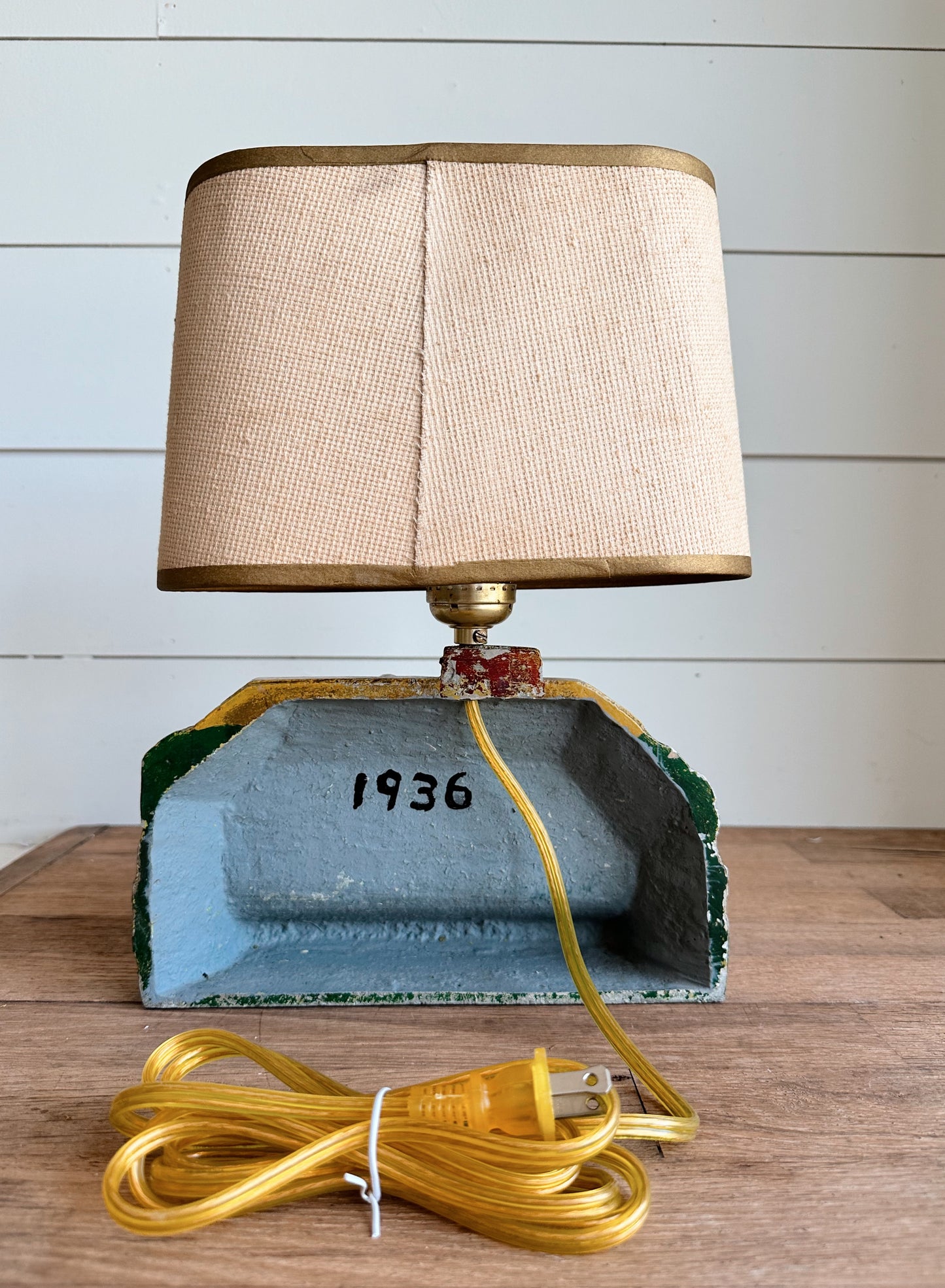 Vintage Cast Iron Cottage Lamp