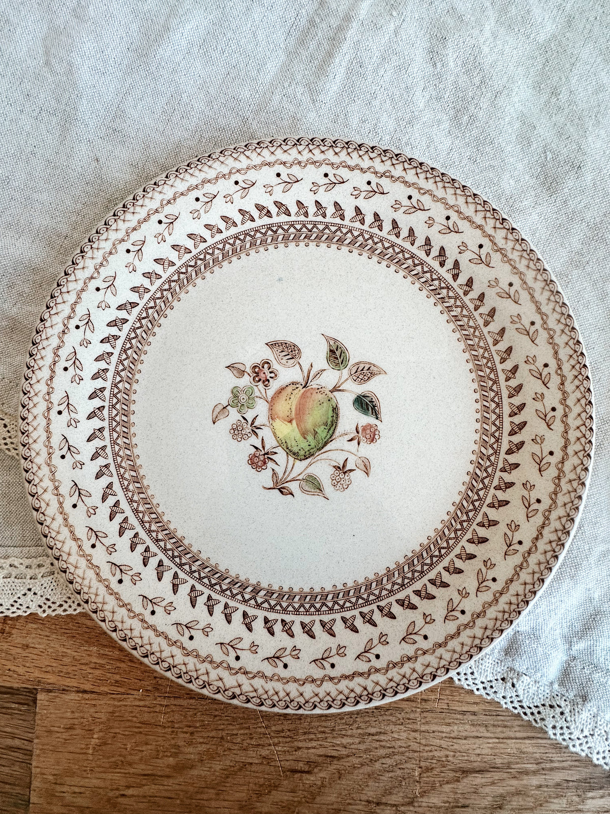 Pair of Vintage Johnson Bros “Fruit Sampler” Dessert Plates
