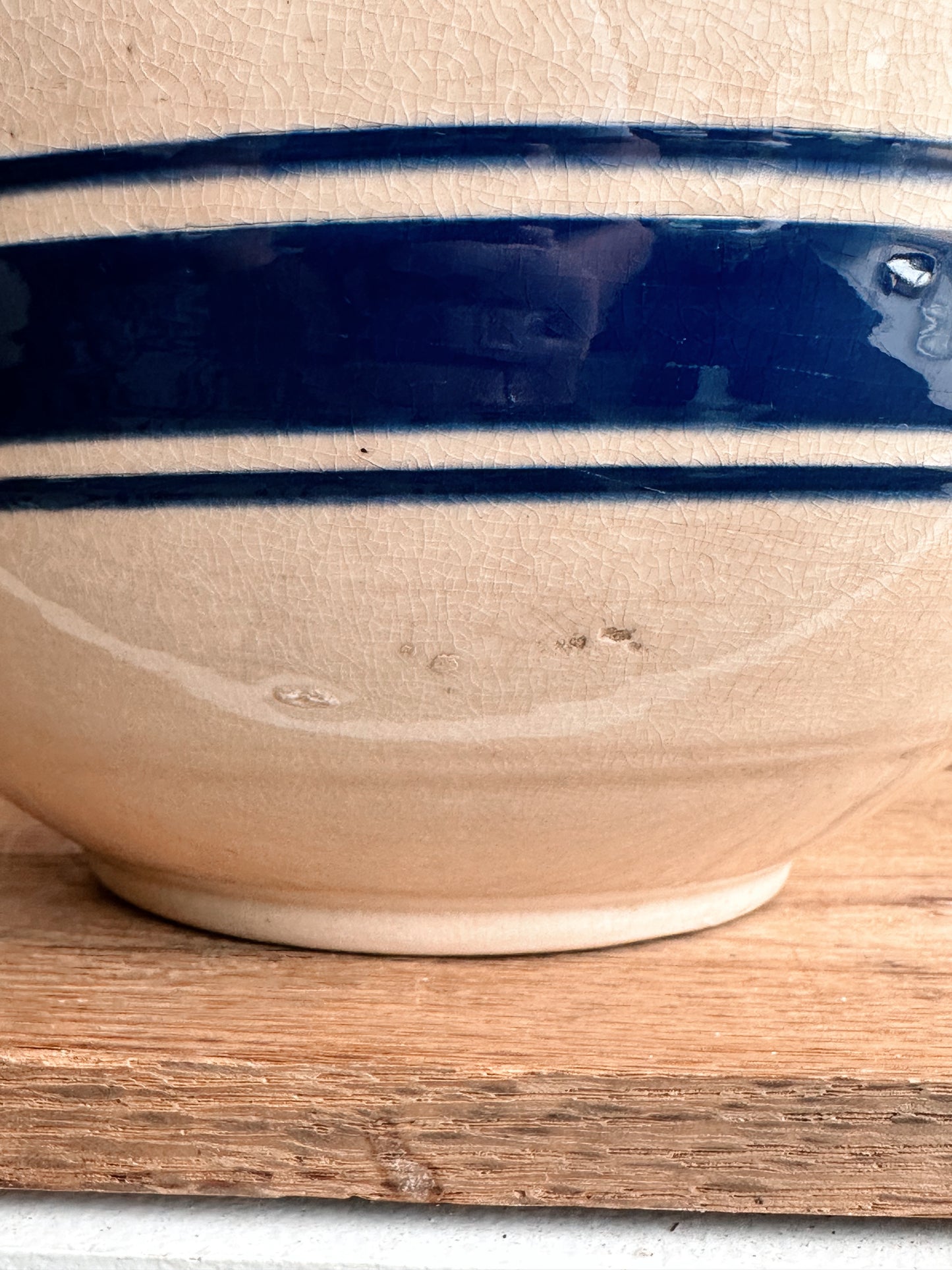 Big Beautiful Vintage Stoneware Bowl