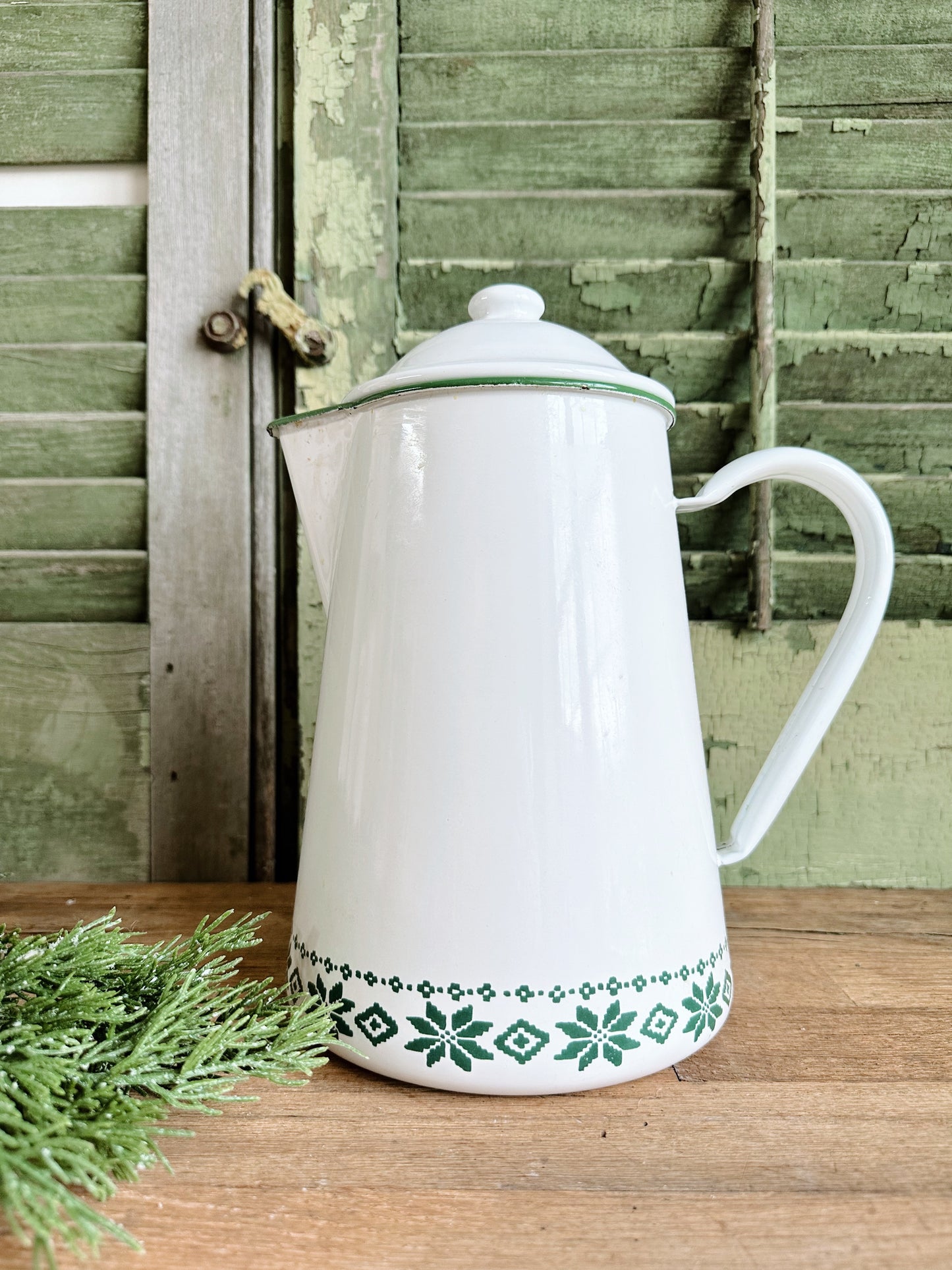 Vintage Ralph Lauren Enamelware Coffee Pot