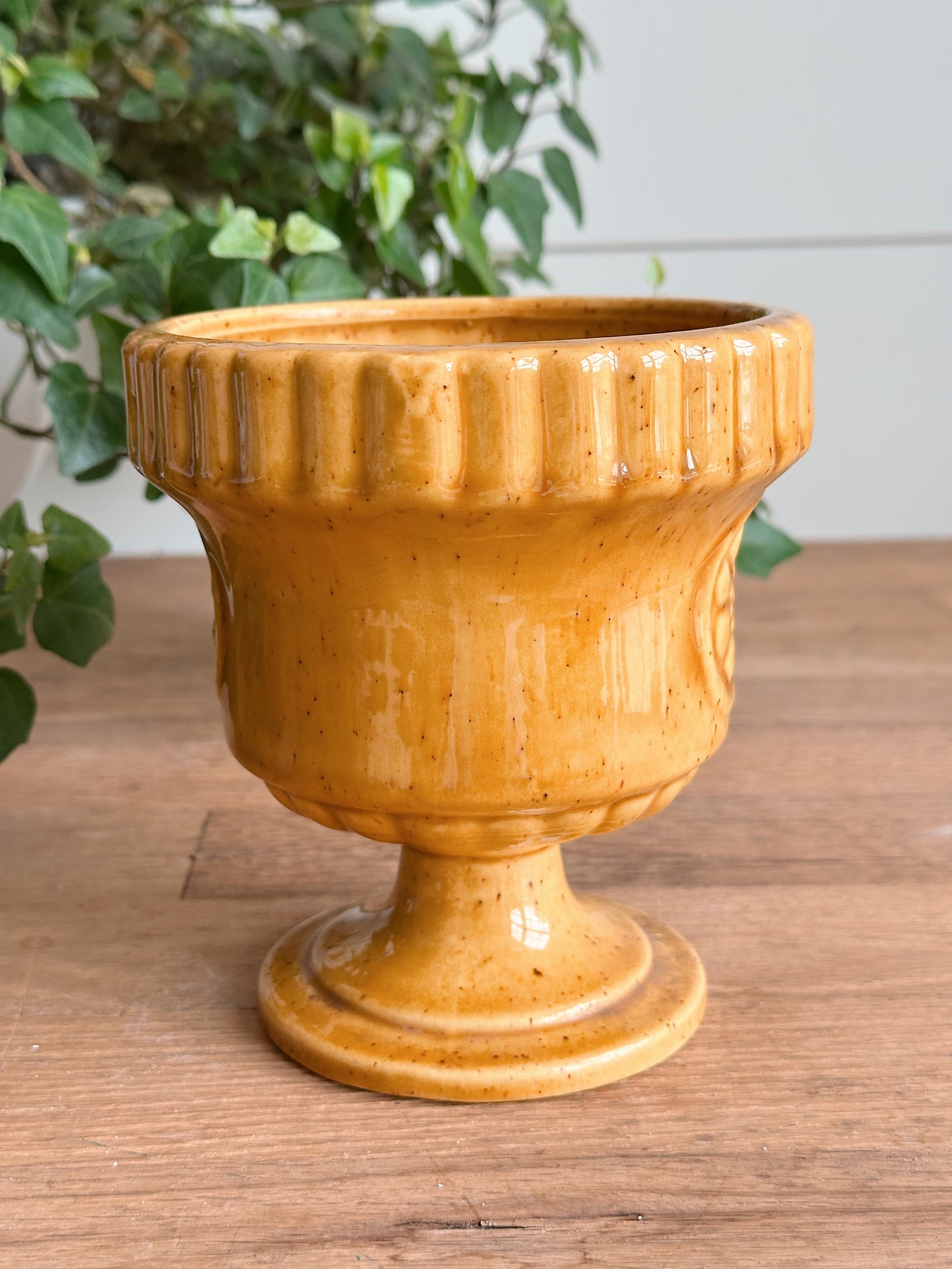 Vintage Mustard Yellow Haeger Planter