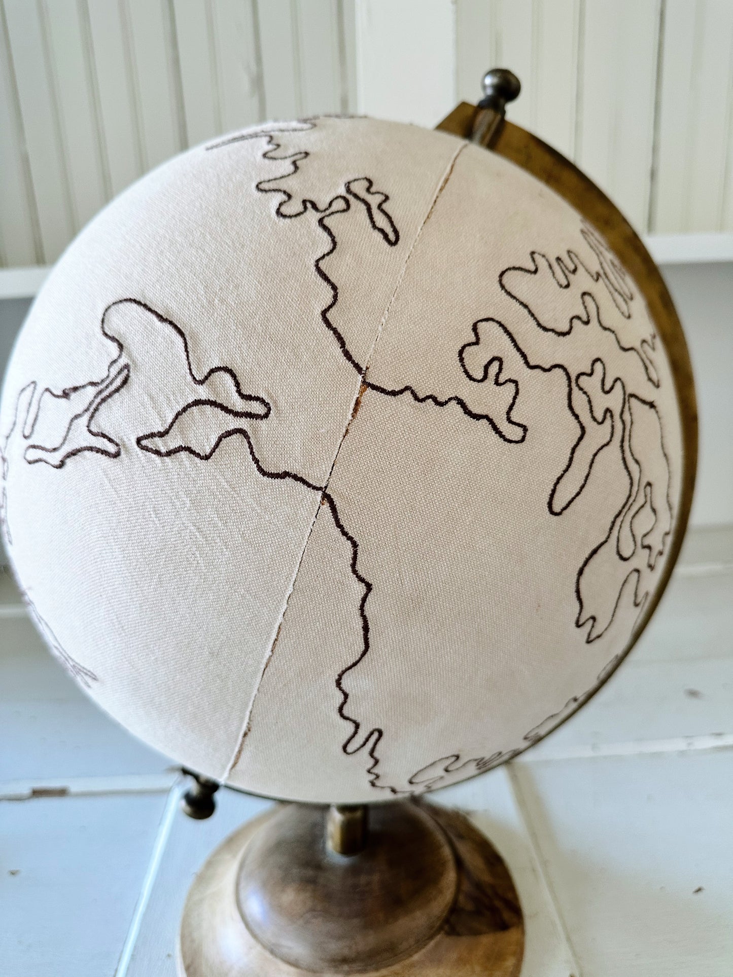 Beautiful Vintage Canvas Globe