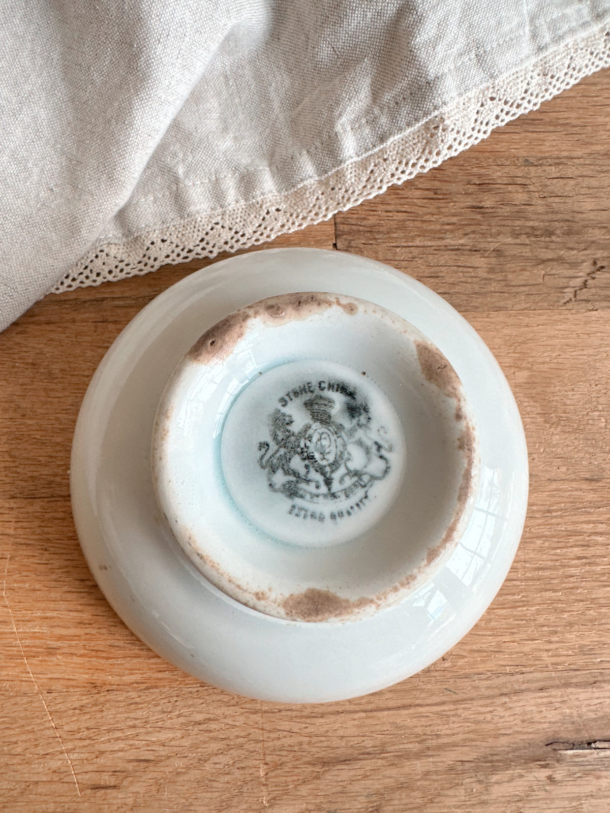 Chunky Antique Ironstone Bowl