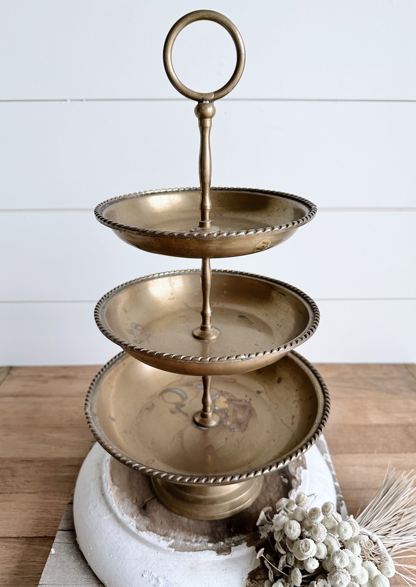 Vintage Brass Tiered Server