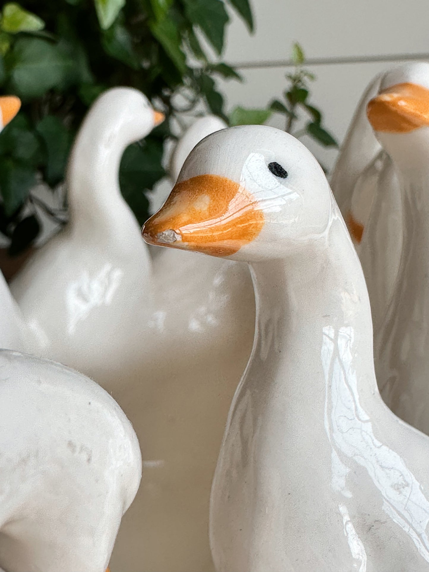 Vintage Gaggle of Geese Planter