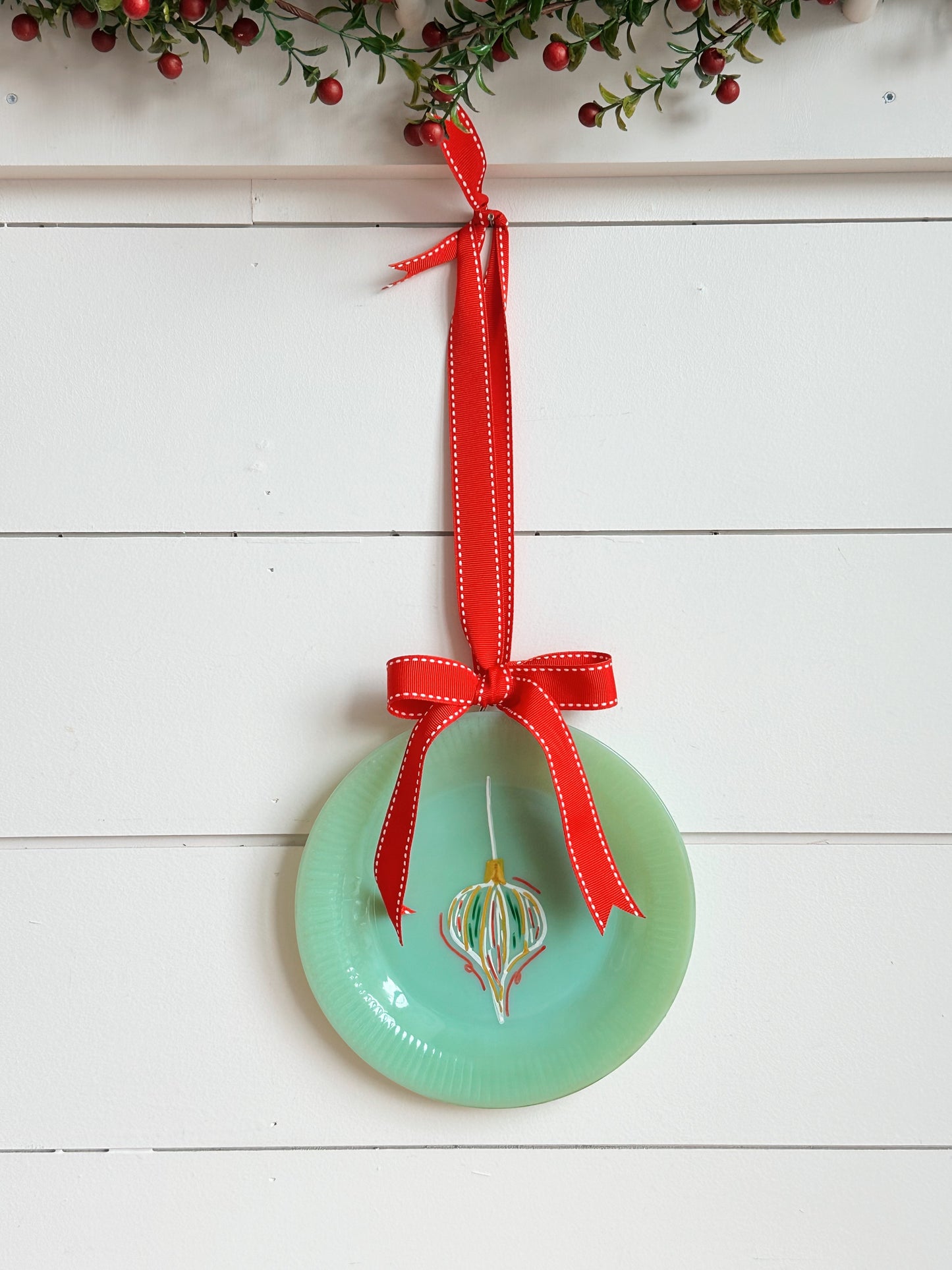 Hand Painted Vintage Jadeite