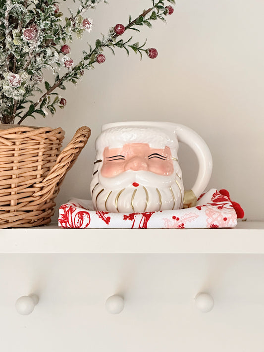 White Santa Mug