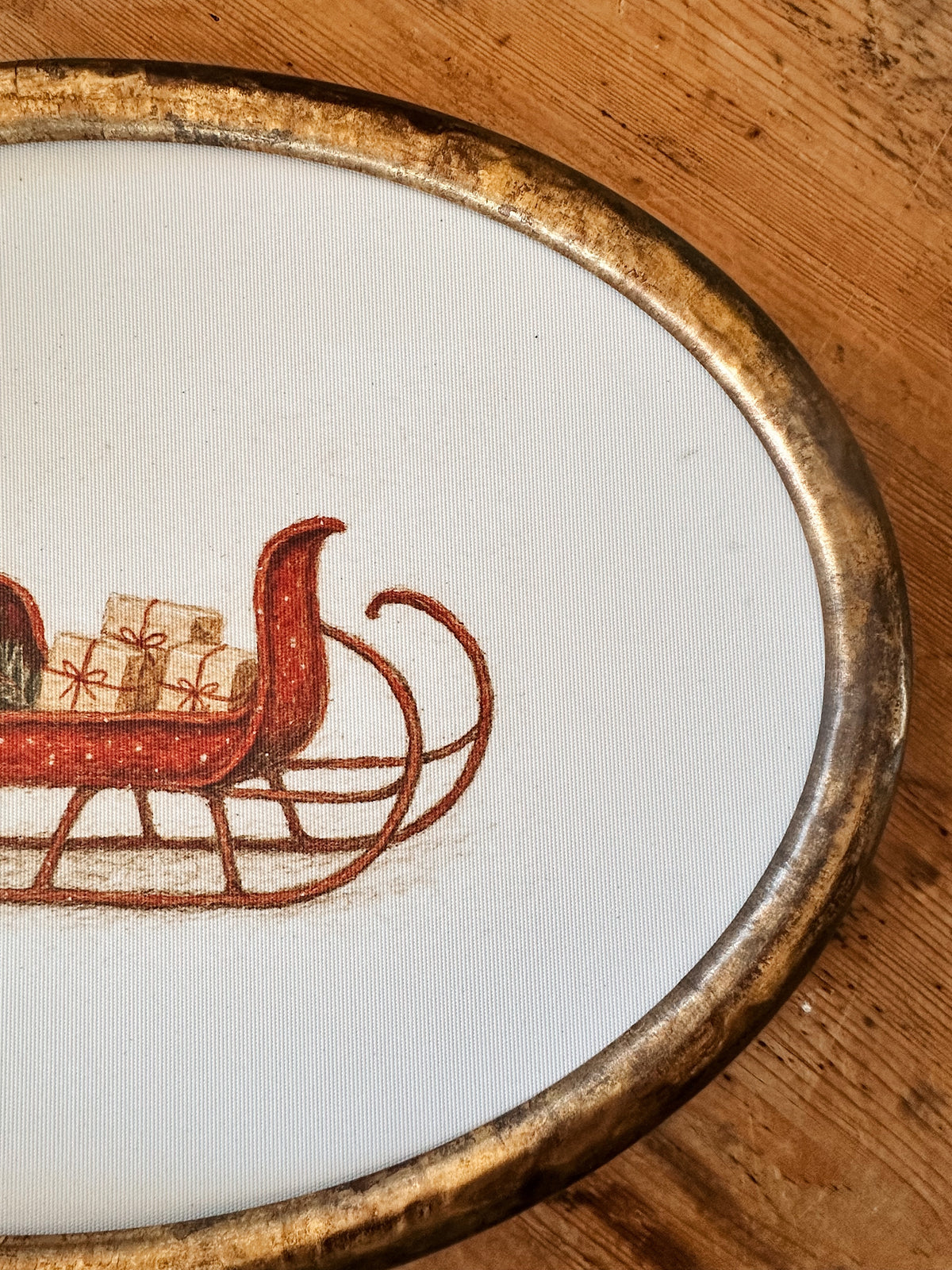 Santa’s Sleigh on Canvas 15x11