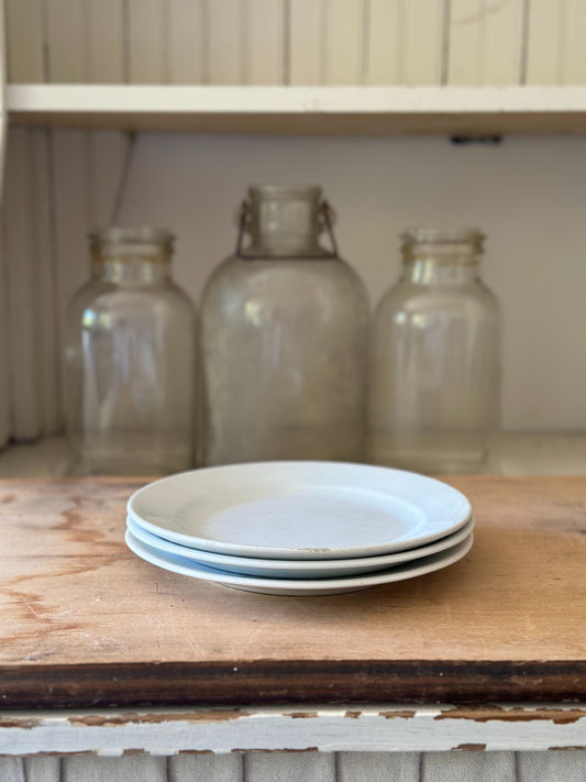 Stack of Three Ironstone Plates