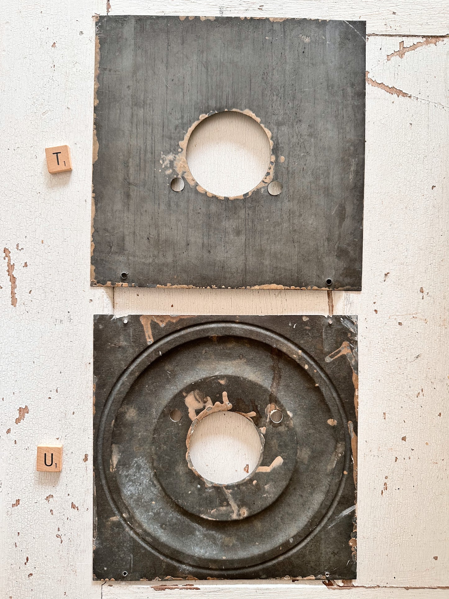 Vintage Metal Clock Faces