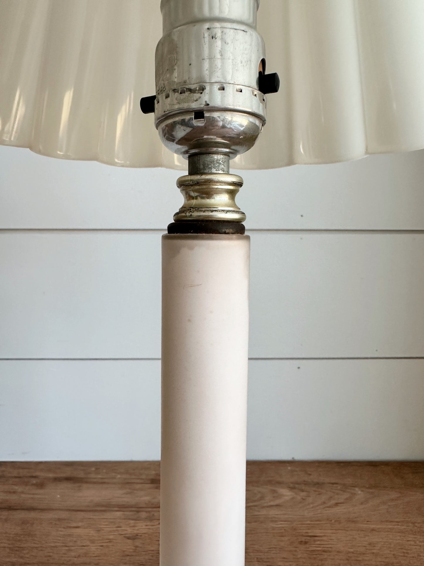 Vintage Glass & Marble Lamp