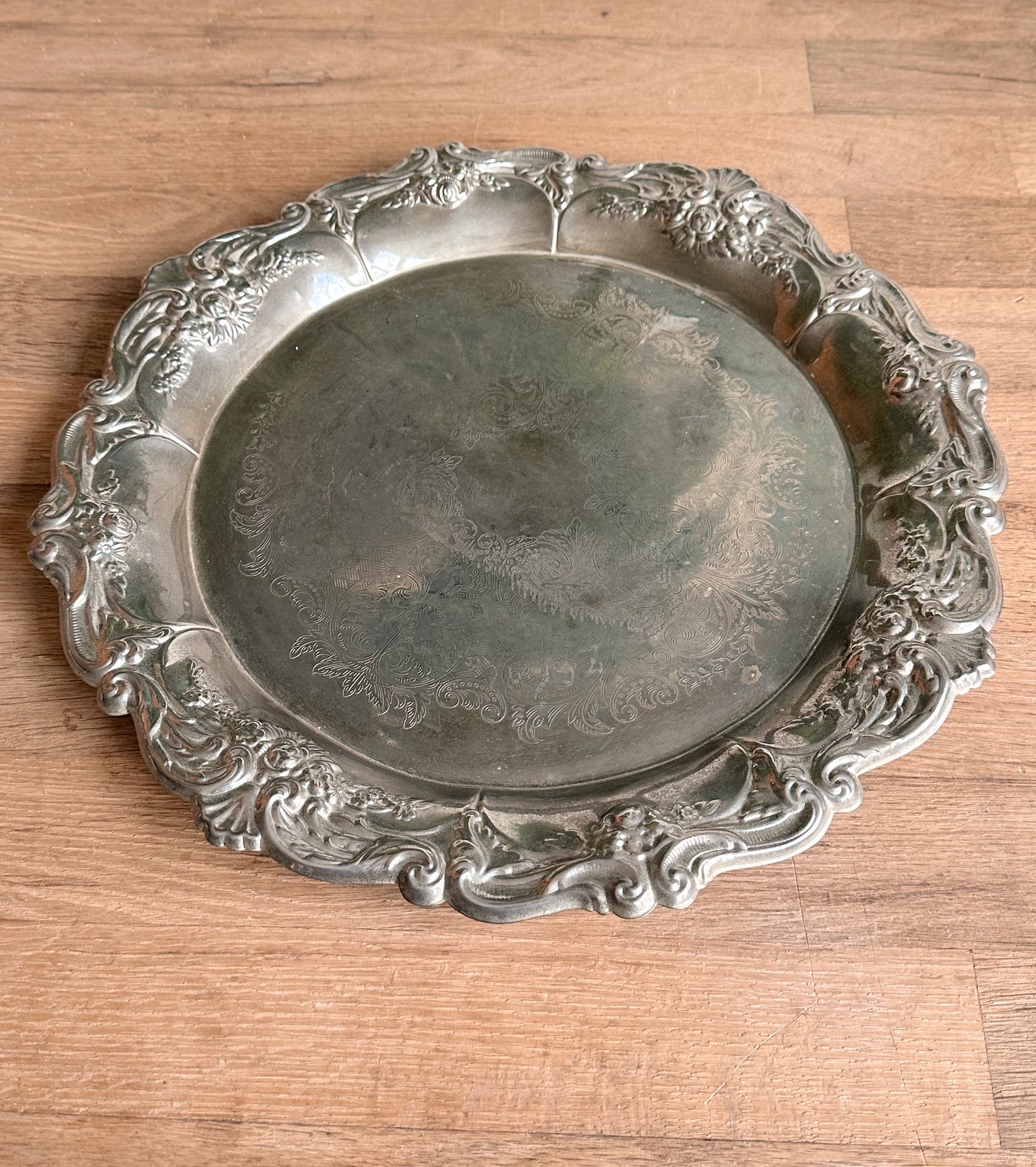 Vintage Silver Plate Serving Tray
