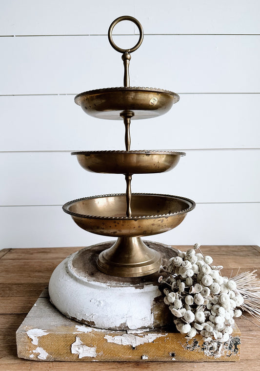 Vintage Brass Tiered Server