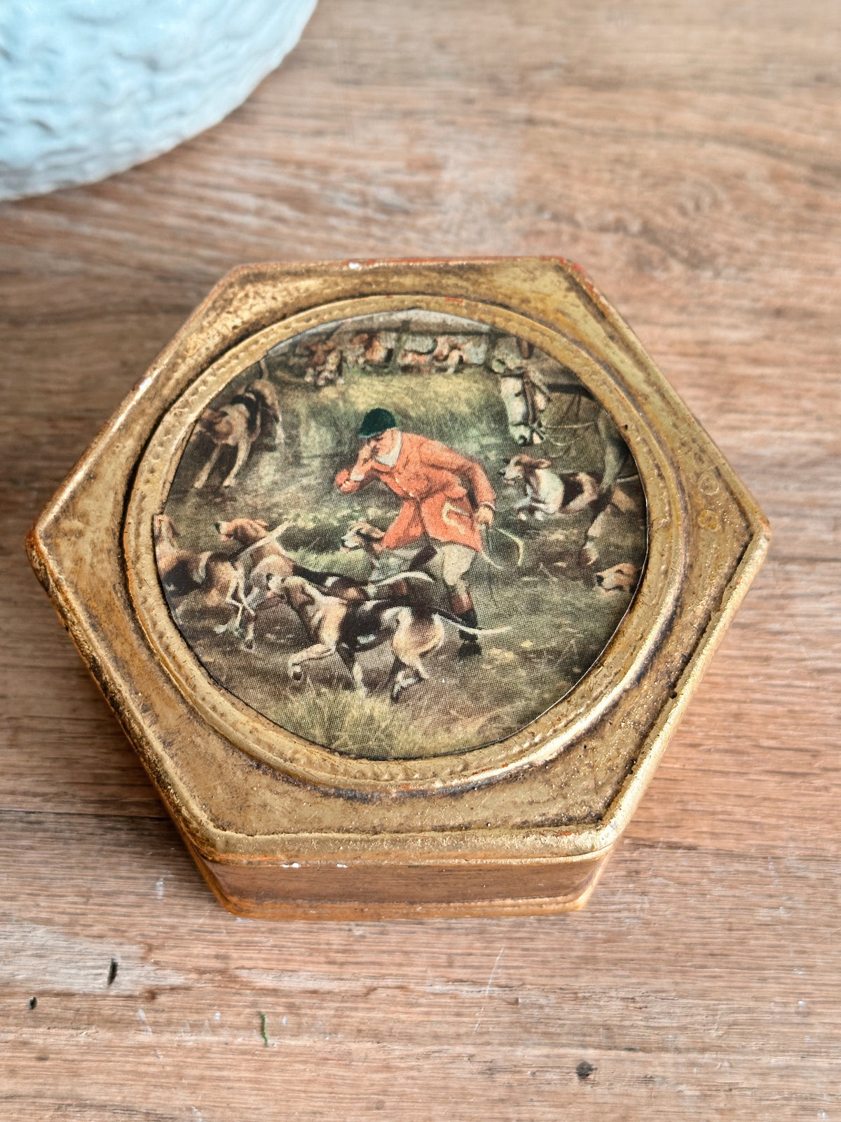 Vintage Fox Hunt Trinket Box