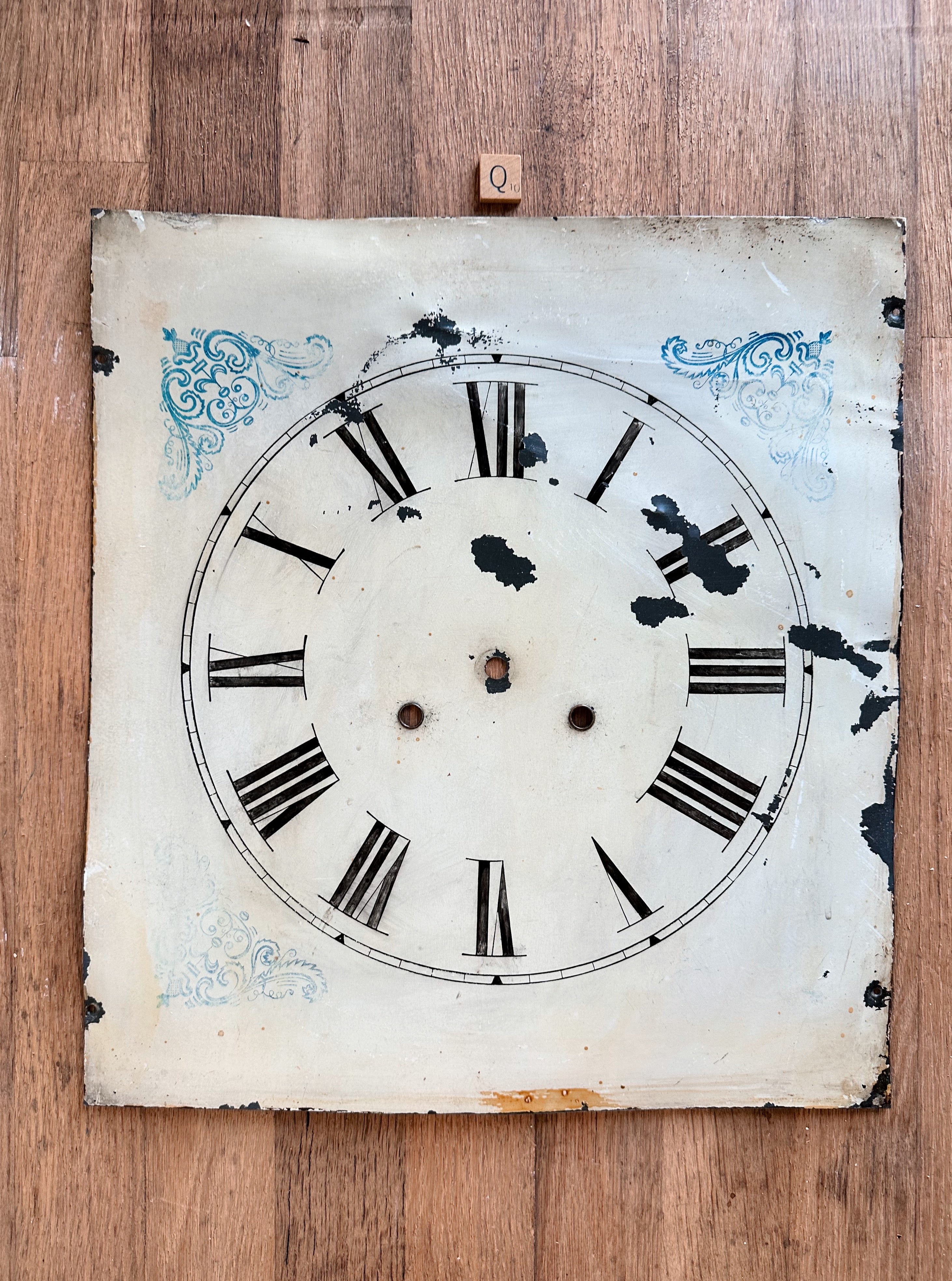 Vintage Metal Clock Face